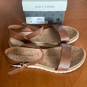 Sun + Stone Mattie Womens Size 8.5 Cognac